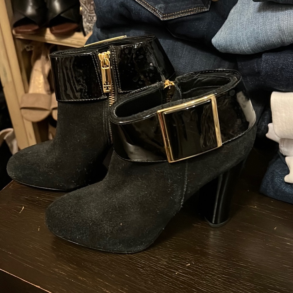 Tory Burch Black Platform Booties